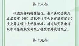 【黨紀(jì)條規(guī)日日學(xué)】《中國(guó)共產(chǎn)黨紀(jì)律處分條例》第十八條、第十九條